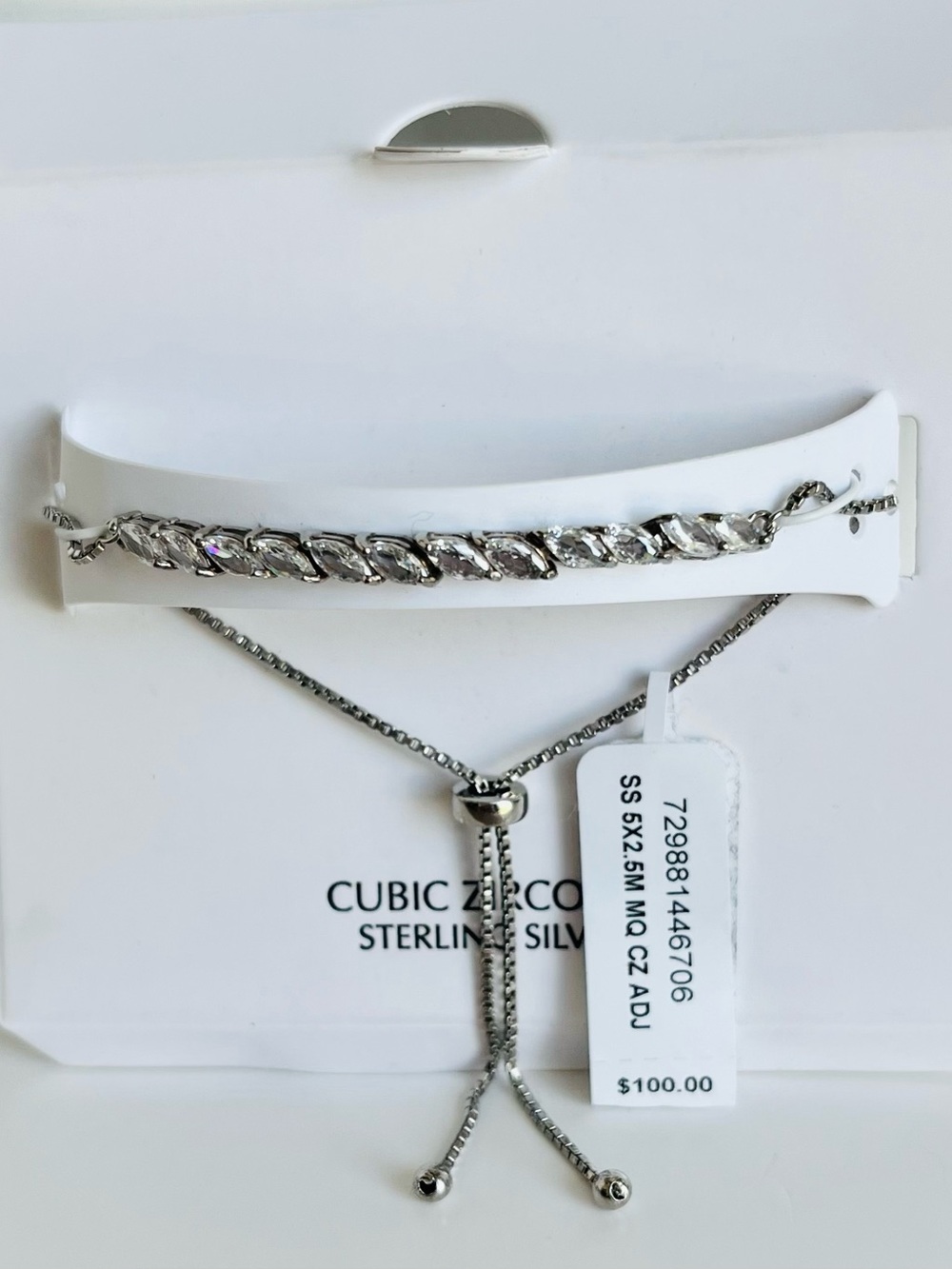 Giani Bernini Cubic Zirconia Marquise Bolo Bracelet